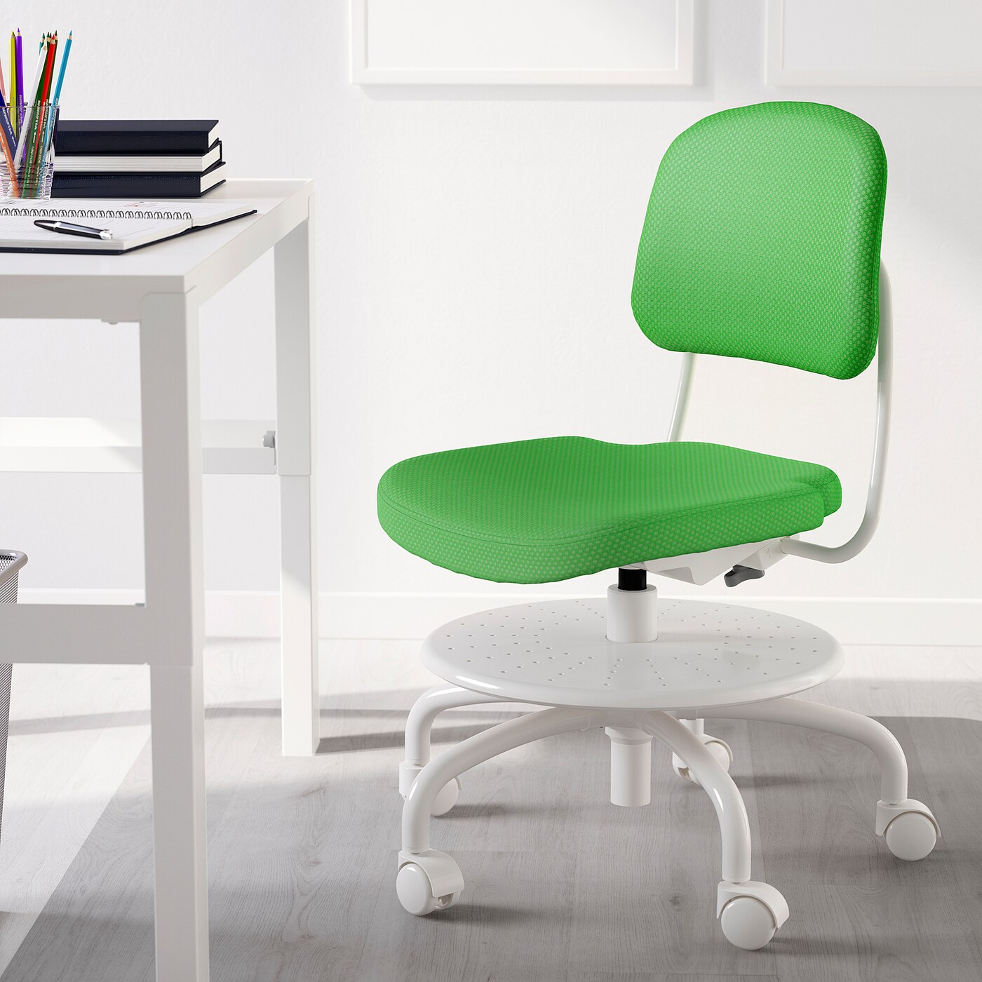 VIMUND children's desk chair bright green - IKEA
