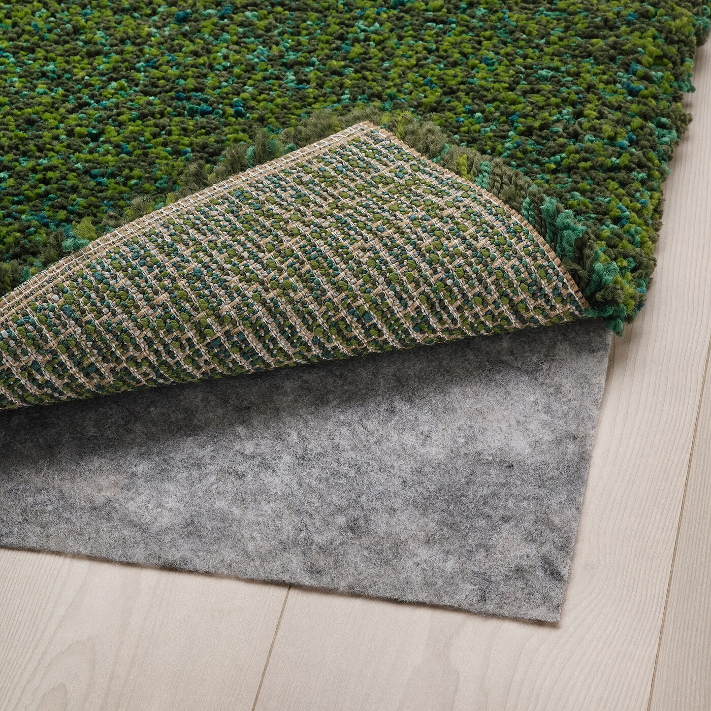 IKEA VINDUM ラグ グリーン　133×180cm VINDUM rug, high pile green - IKEA