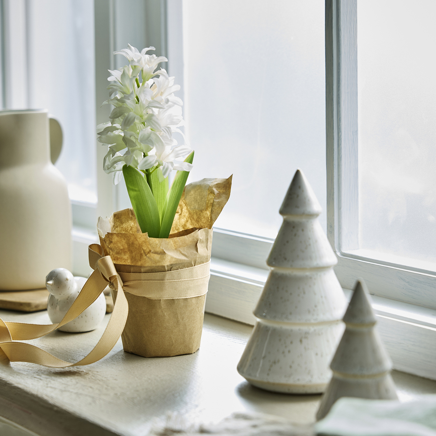 VINTERFINT artificial potted plant in/outdoor Hyacinth/white - IKEA