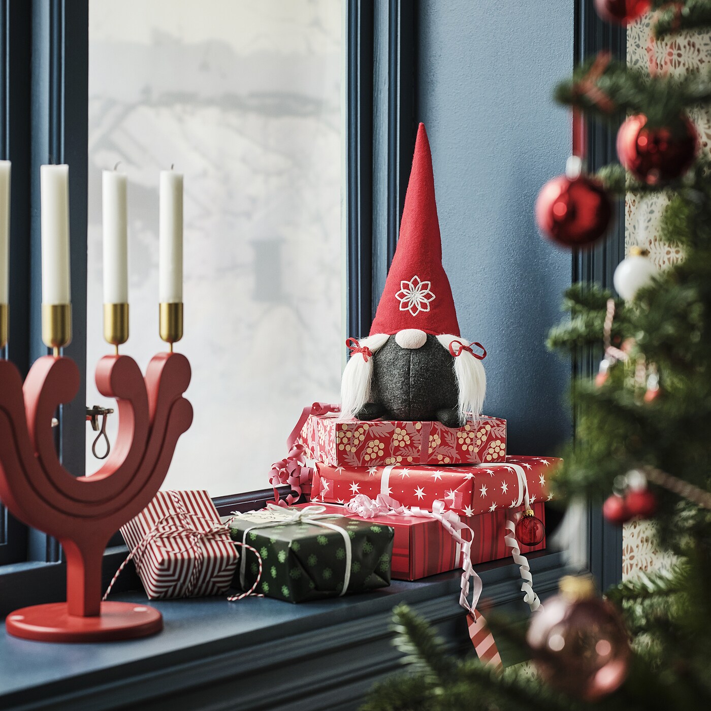 VINTERFINT decoration Santa Claus red - IKEA