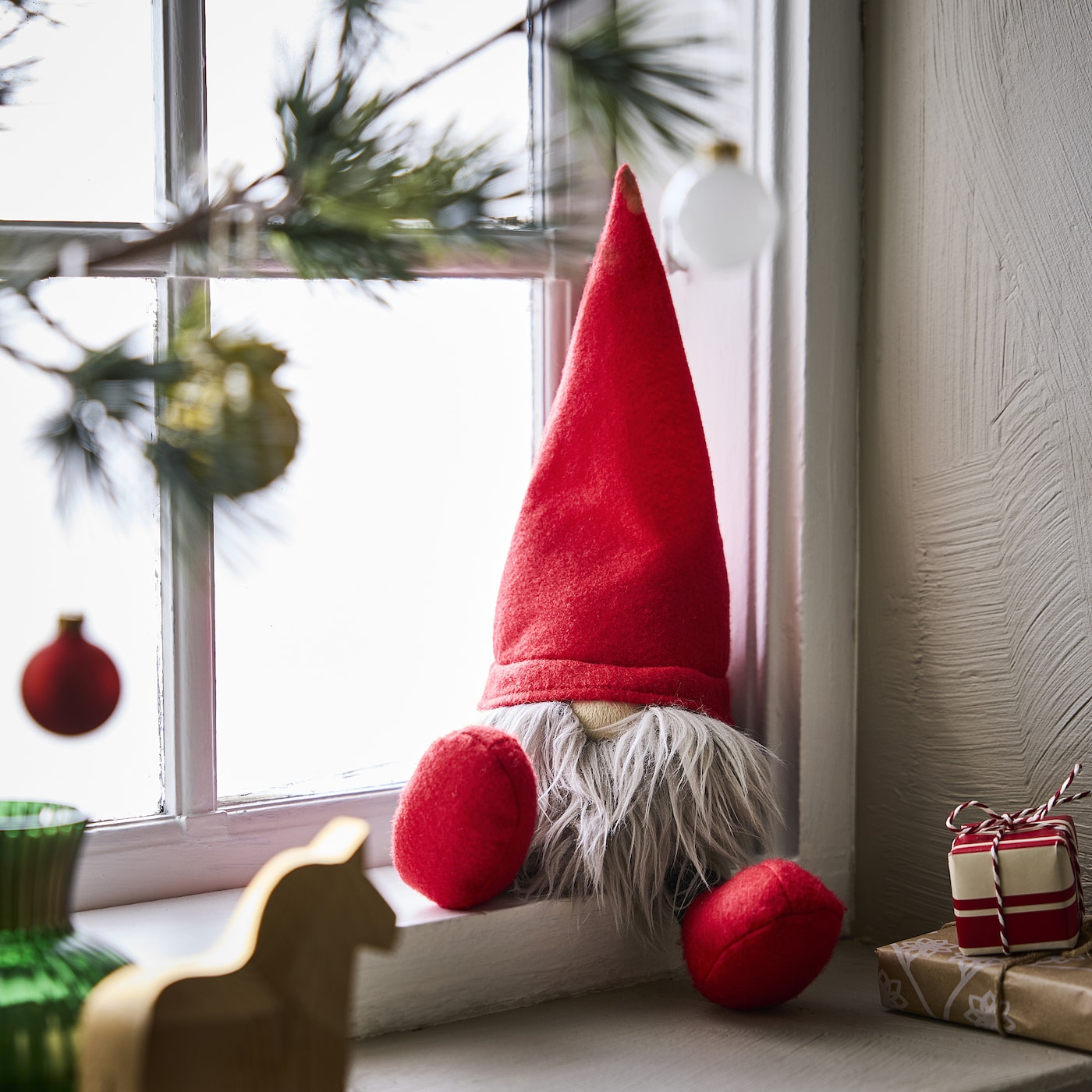 VINTERFINT decoration Santa Claus sitting/red - IKEA