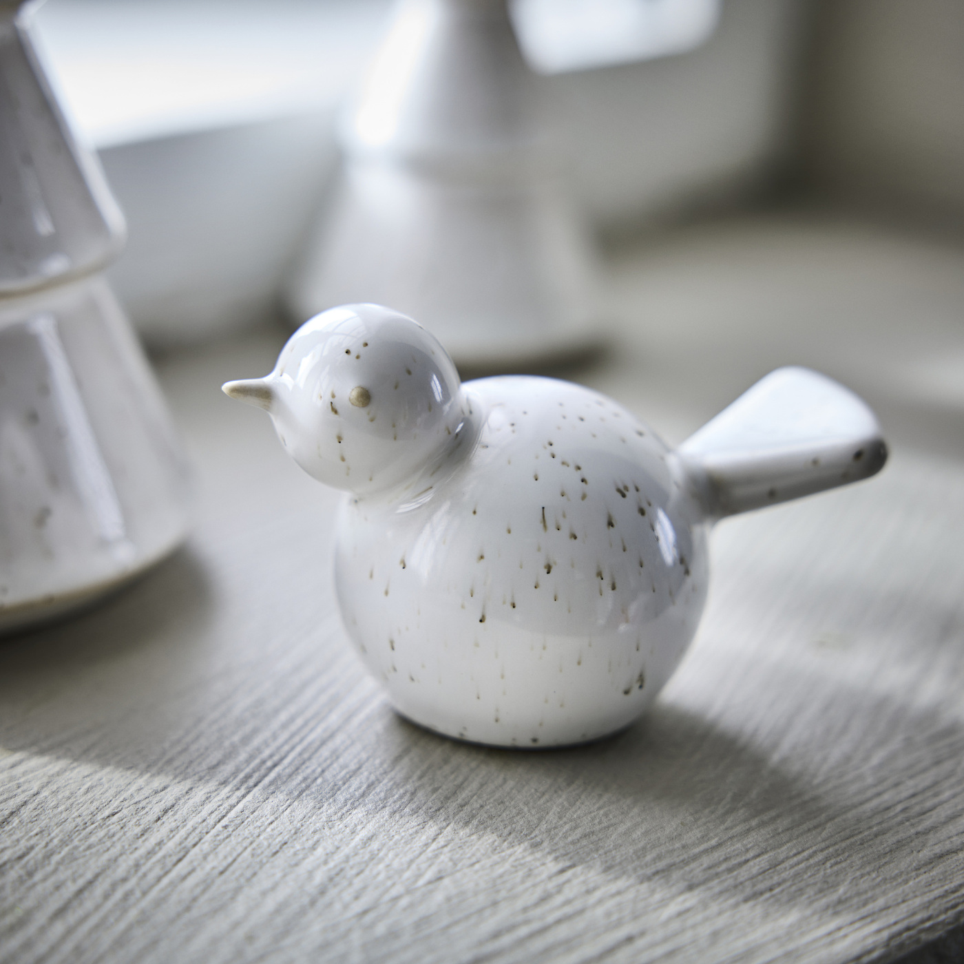 VINTERFINT decoration set of 3 Christmas tree/bird white - IKEA
