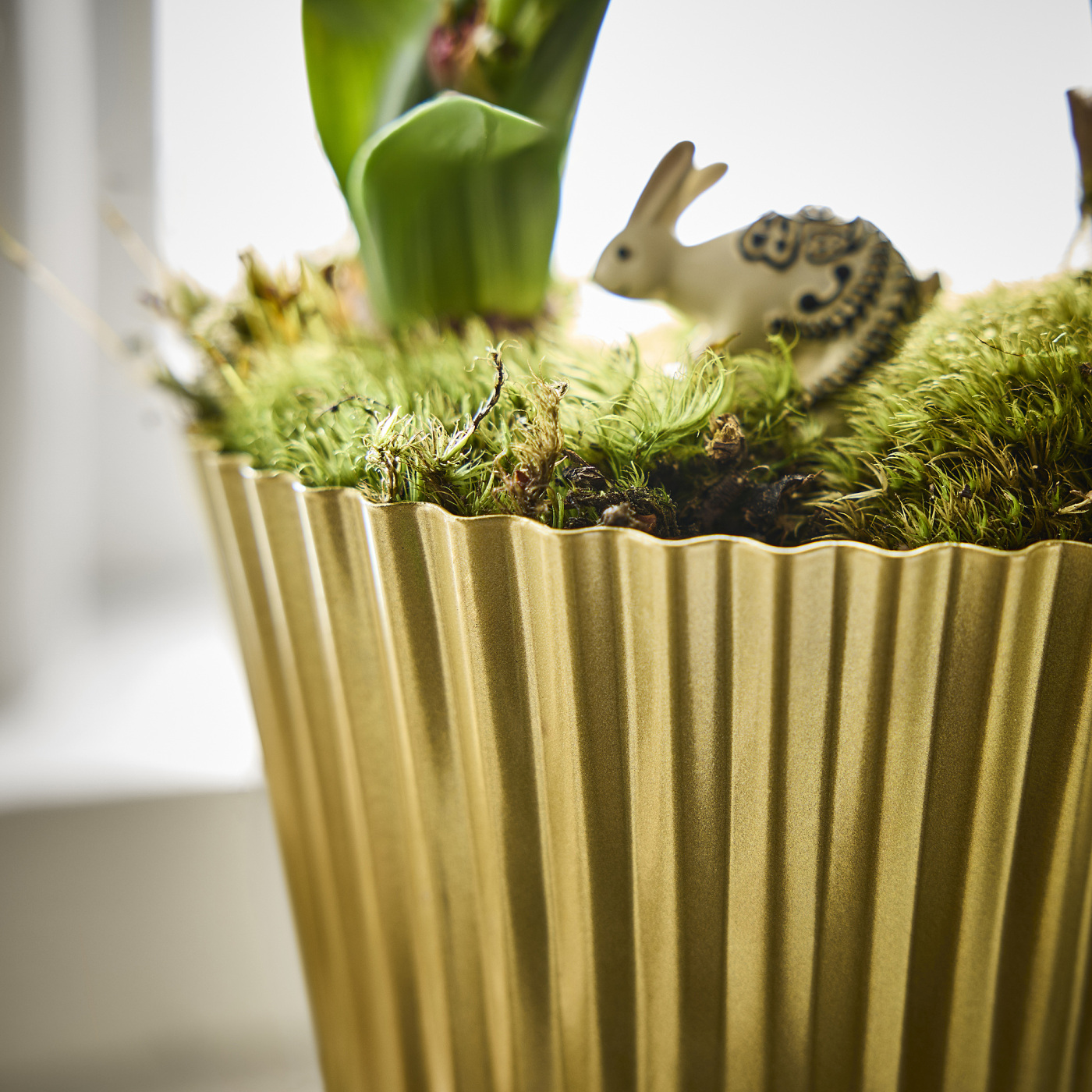 VINTERFINT plant pot gold-colour - IKEA