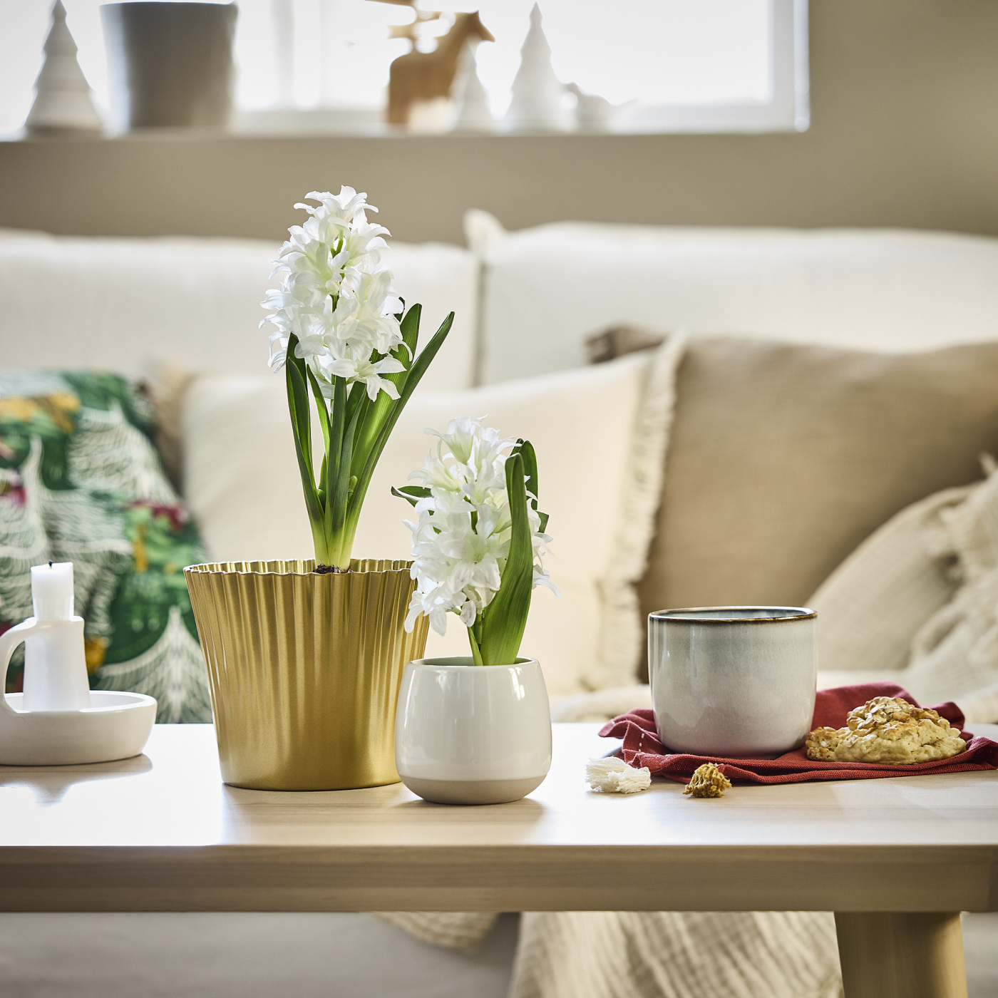 VINTERFINT plant pot gold-colour - IKEA