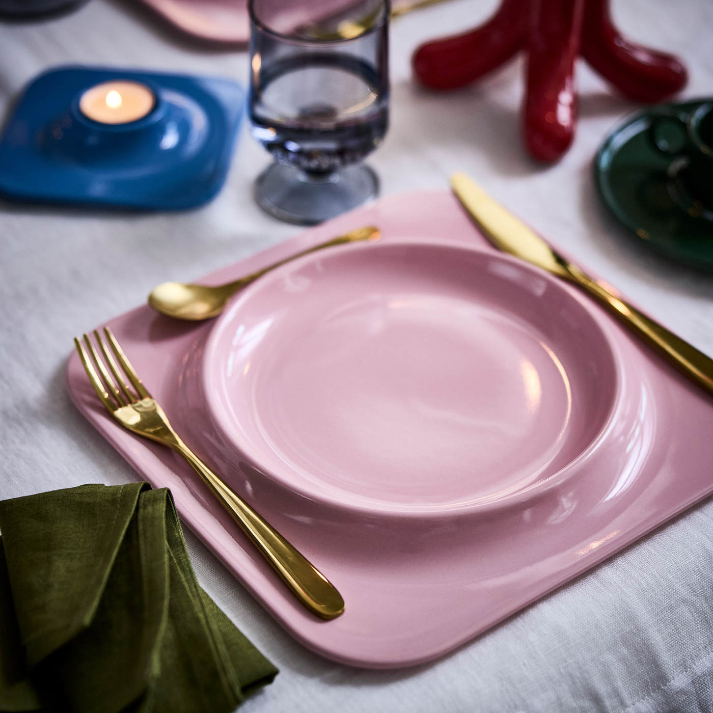 VINTERFINT plate pink - IKEA