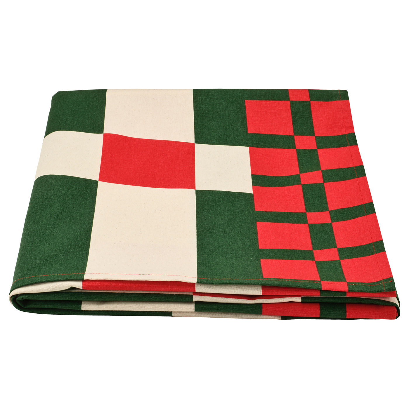 VINTERFINT tablecloth check pattern red/green - IKEA