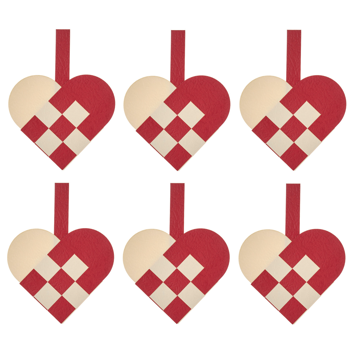 VINTERFINT tree ornament heart-shaped red/white - IKEA
