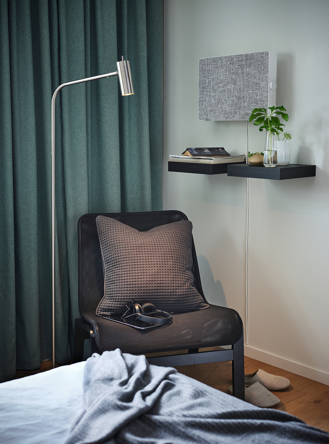 VIRRMO floor/reading lamp nickel-plated - IKEA