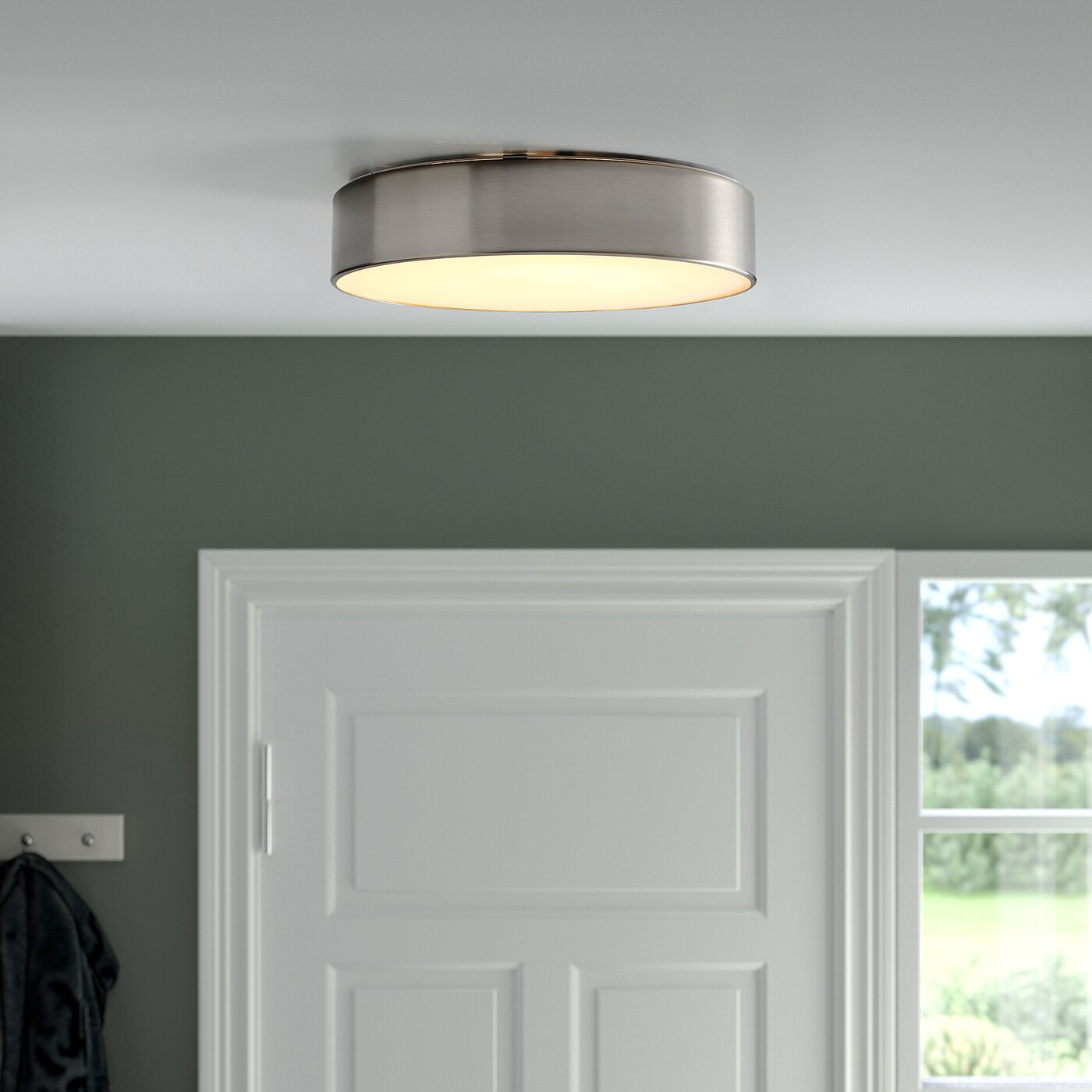 VIRRMO LED ceiling lamp nickel-plated - IKEA