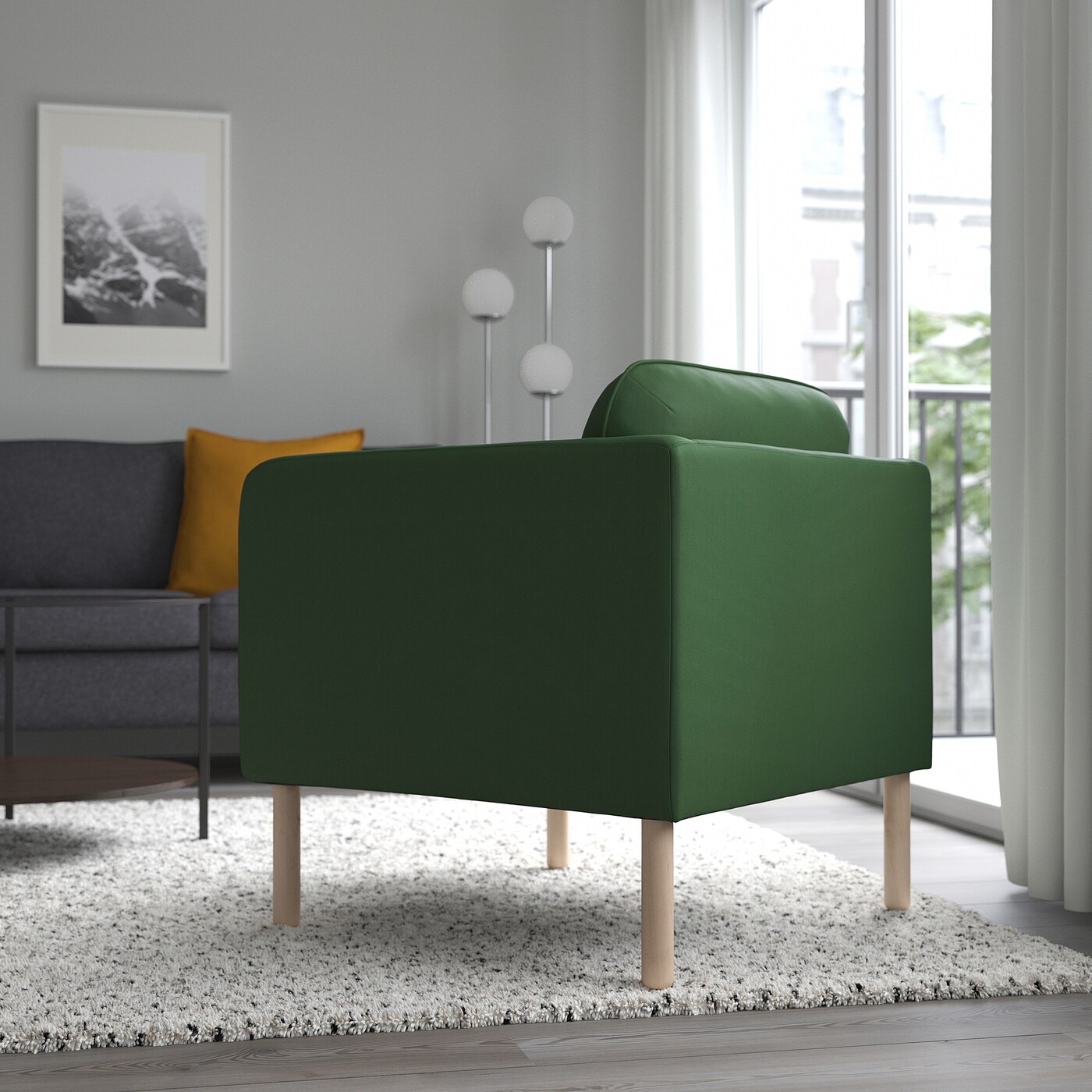 VISKABACKA armchair Vissle dark green - IKEA