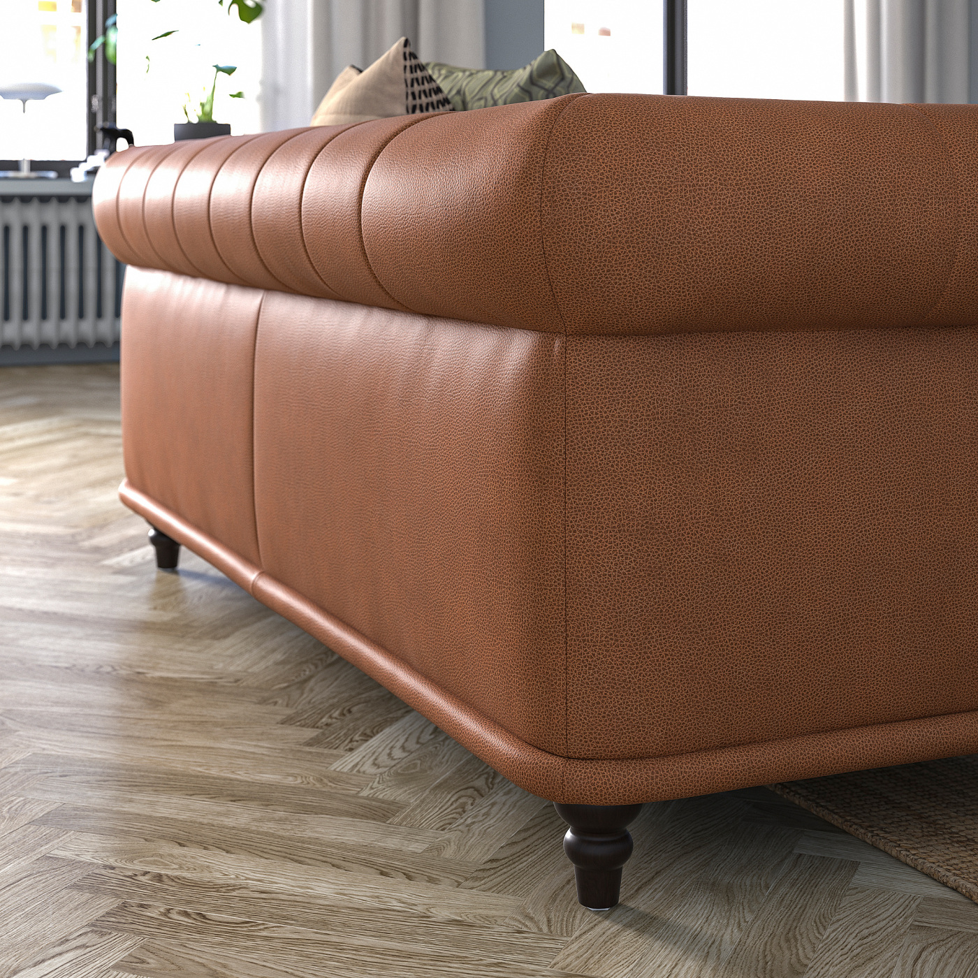 VISKAFORS 3-seat sofa Högalid brown/brown - IKEA