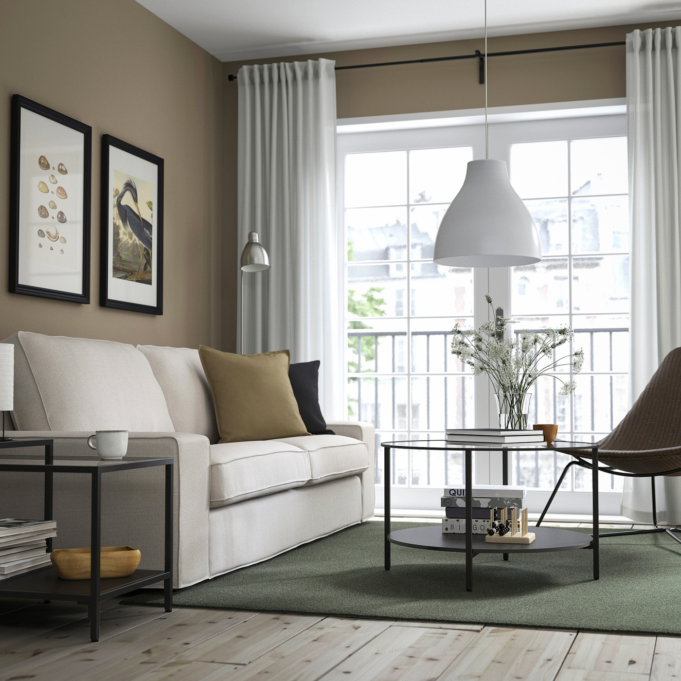 VITTSJÖ coffee table black-brown/glass - IKEA