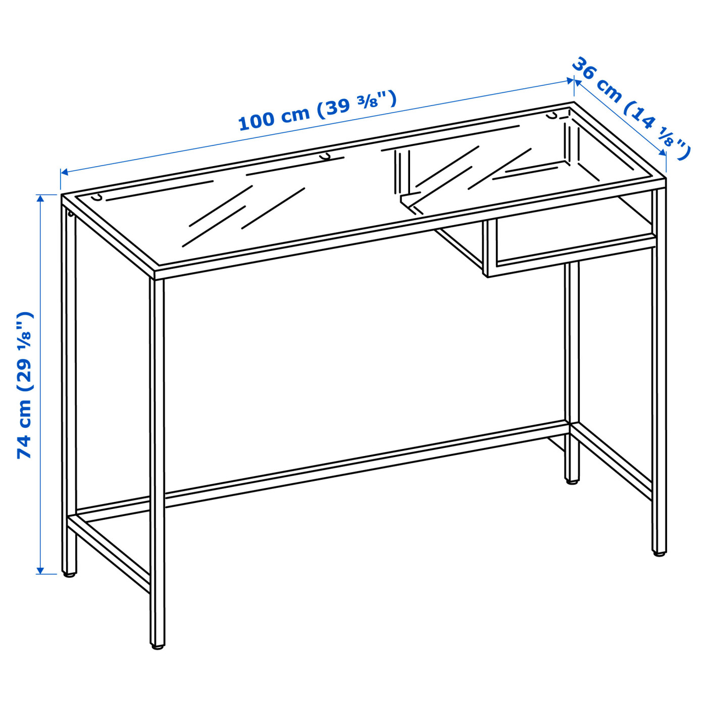 VITTSJÖ laptop table black-brown/glass - IKEA