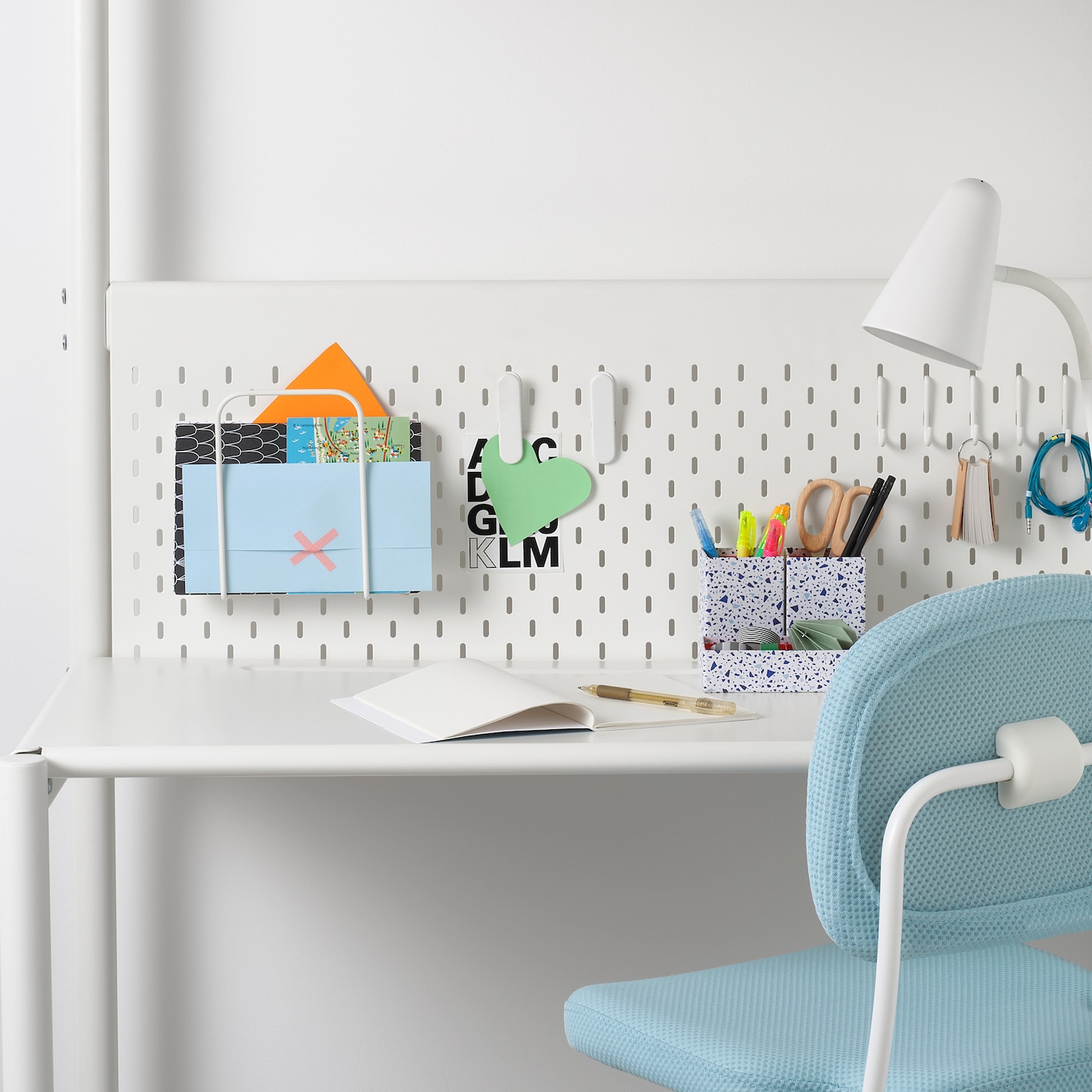 VITVAL loft bed frame, white/light gray, Twin - IKEA
