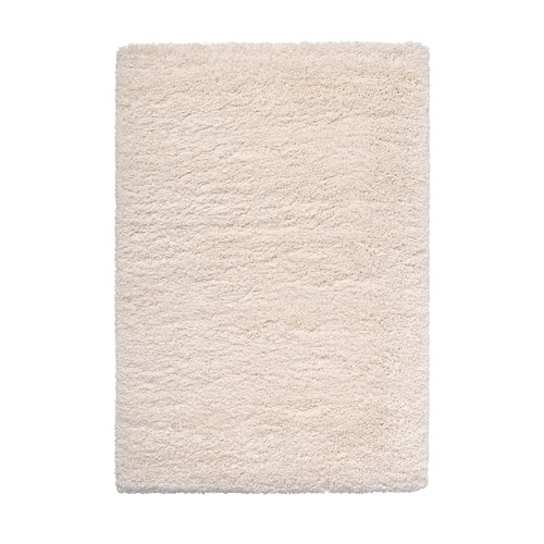 BULLERREMSA rug, high pile blue white/black - IKEA