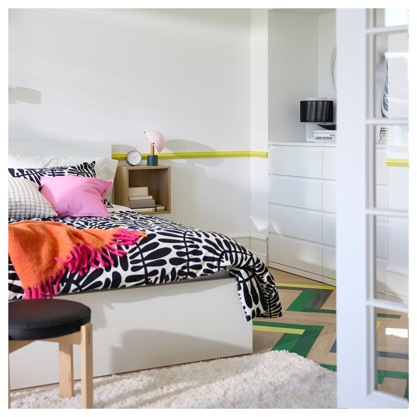 VOLLERSLEV rug, high pile white - IKEA
