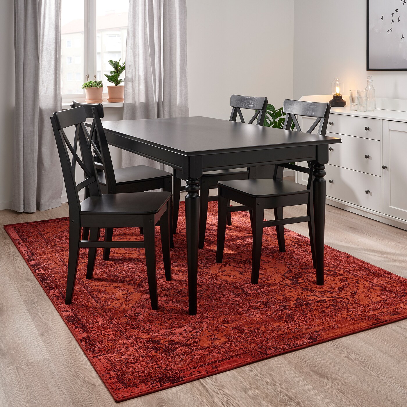 IKEA VONSBÄK ヴォンスベク 170x230cm VONSBÄK rug, low pile, dark blue, 6'7