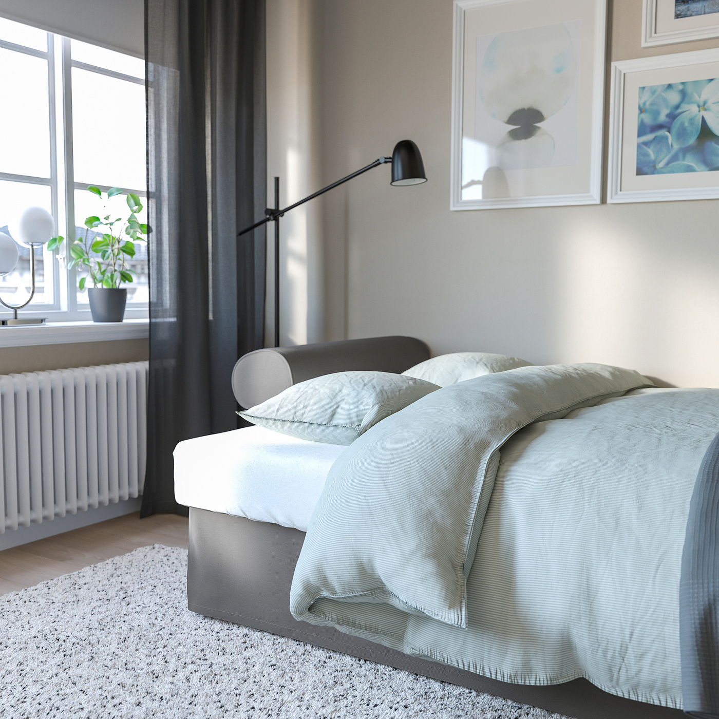 VRETSTORP 3-seat sofa-bed Hakebo dark grey - IKEA