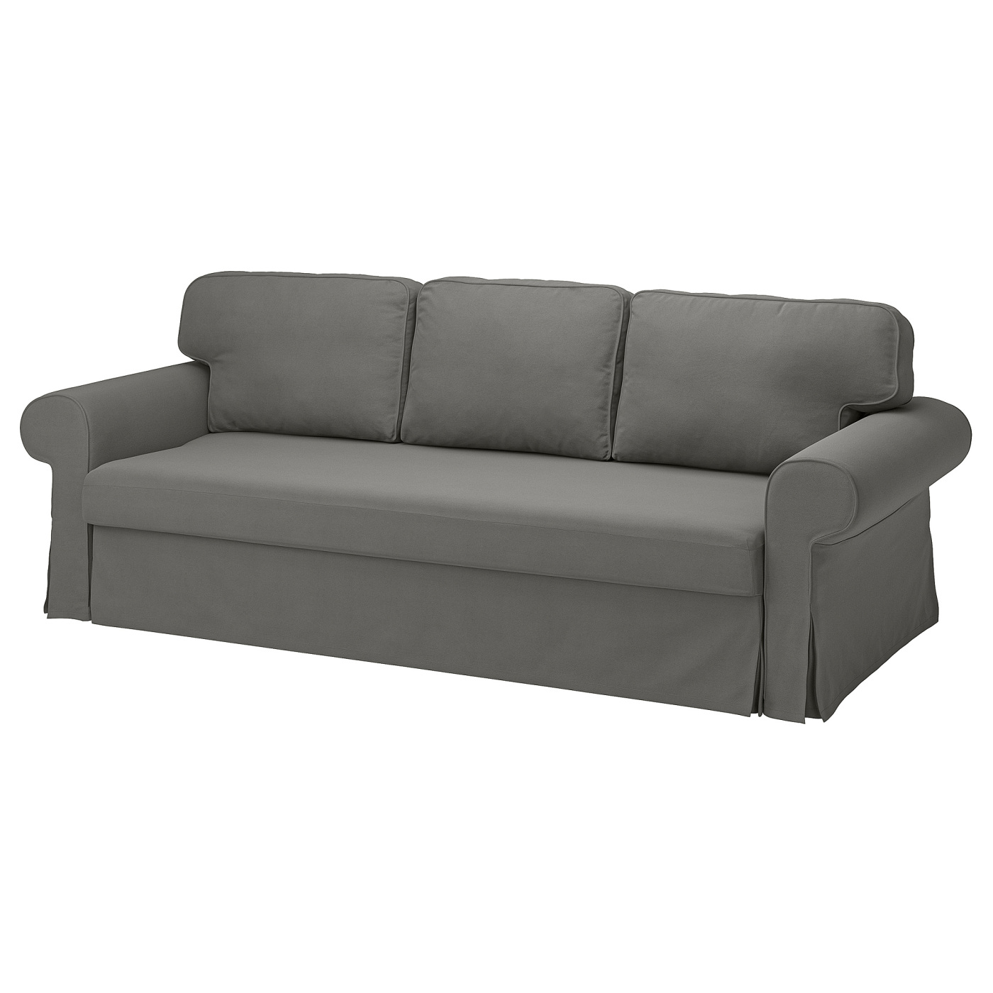 VRETSTORP cover for 3-seat sofa-bed Hakebo dark grey - IKEA