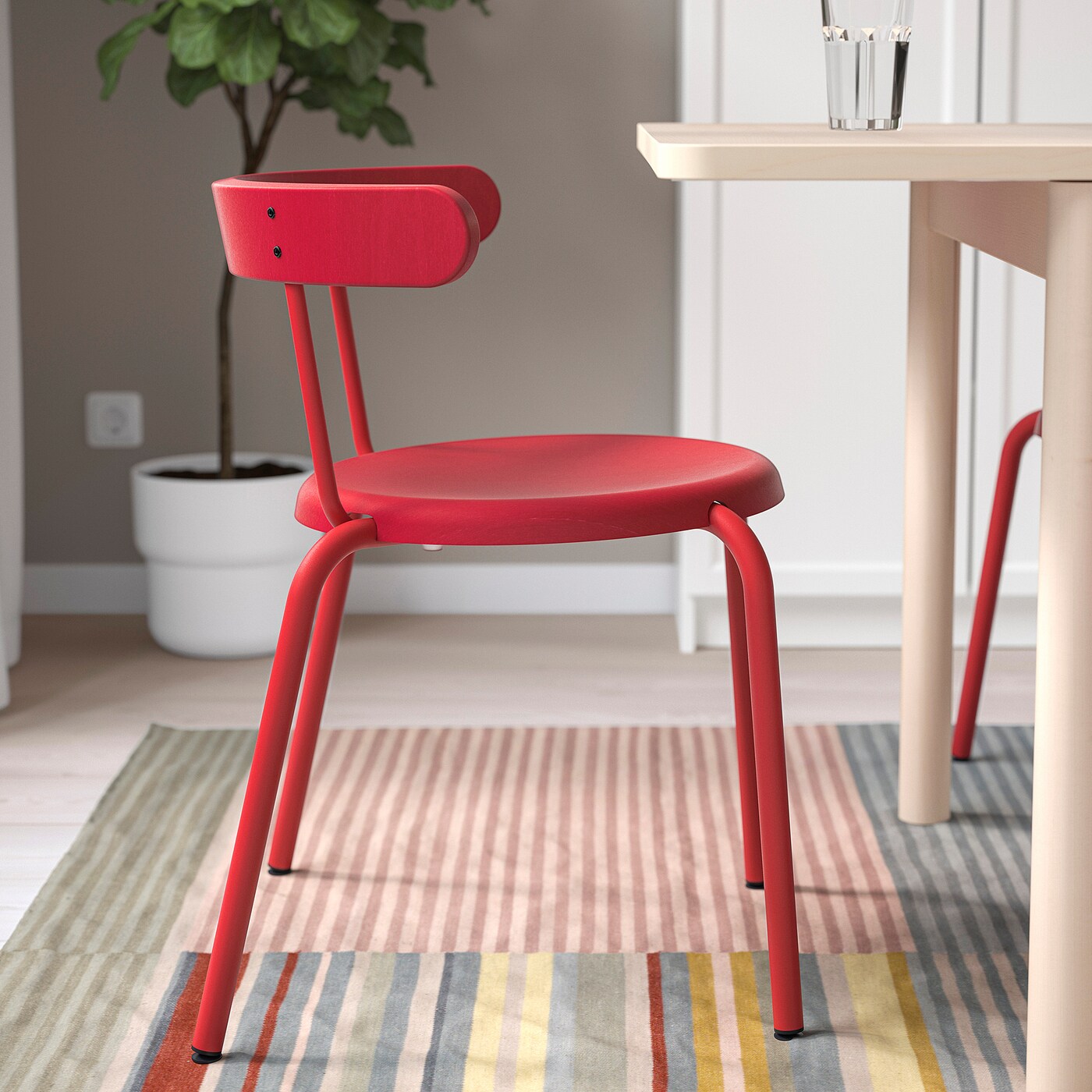 人気✨希少カラー‼️IKEA　イケア　YNGVAR イングヴァルチェア　 レッド NEW】IKEAイケアYNGVAR イングヴァルチェア, レッド504.176.33