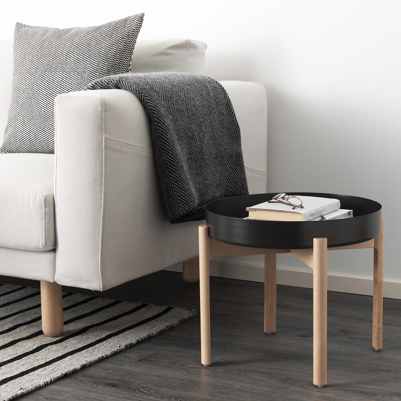 YPPERLIG coffee table dark grey/birch - IKEA