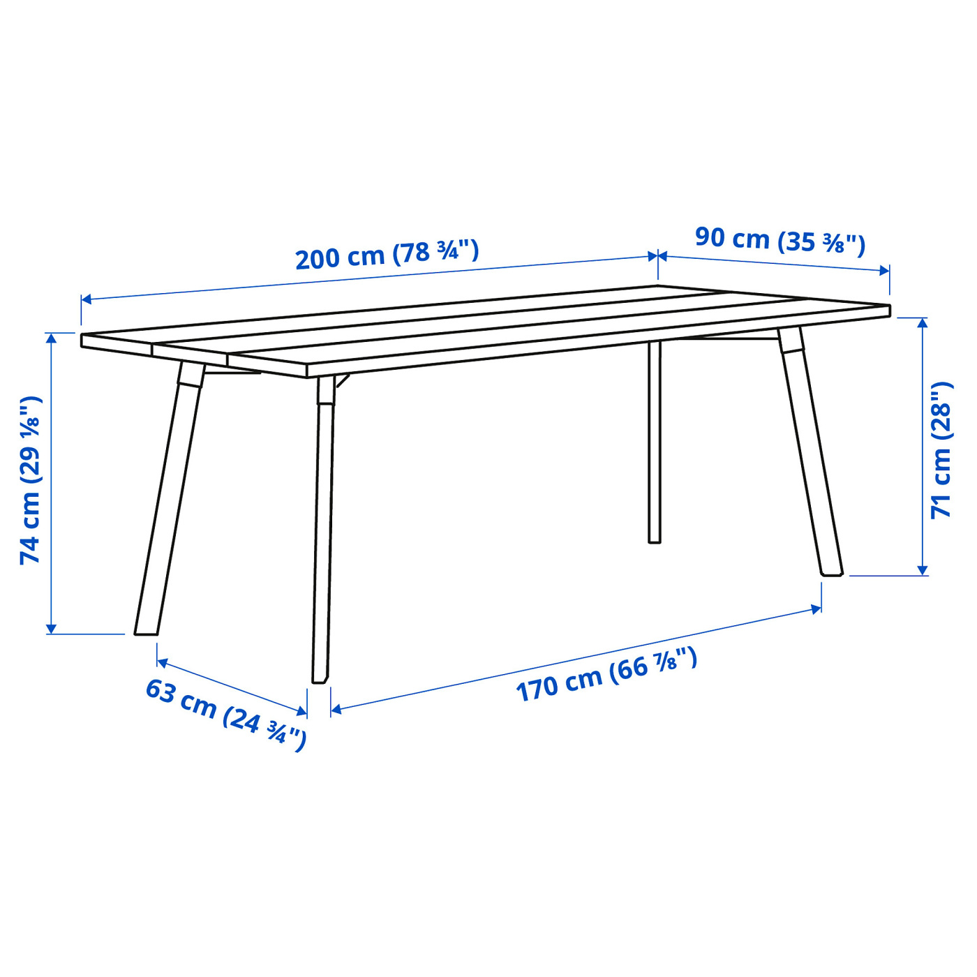 YPPERLIG / ODGER table and 4 chairs ash/anthracite - IKEA