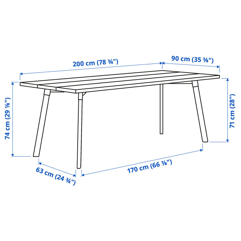 YPPERLIG table ash - IKEA
