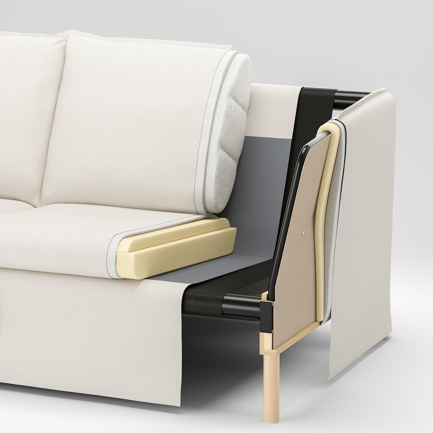 BACKSÄLEN 巴克赛1.5座扶手椅凯托自然色- IKEA