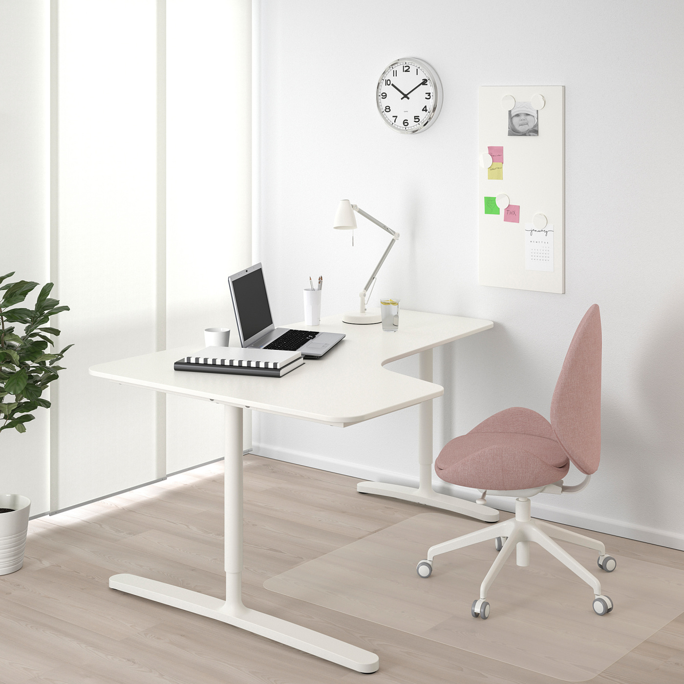 BEKANT 贝肯特左侧转角式办公桌白色- IKEA