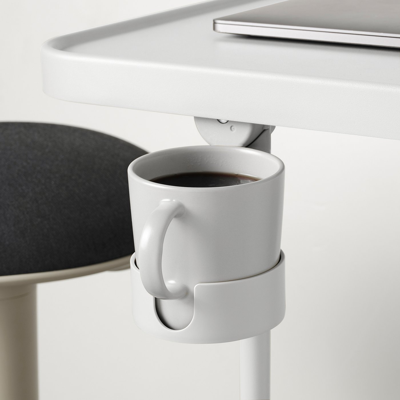 BJÖRKÅSEN 比约高森笔记本电脑边桌白色- IKEA