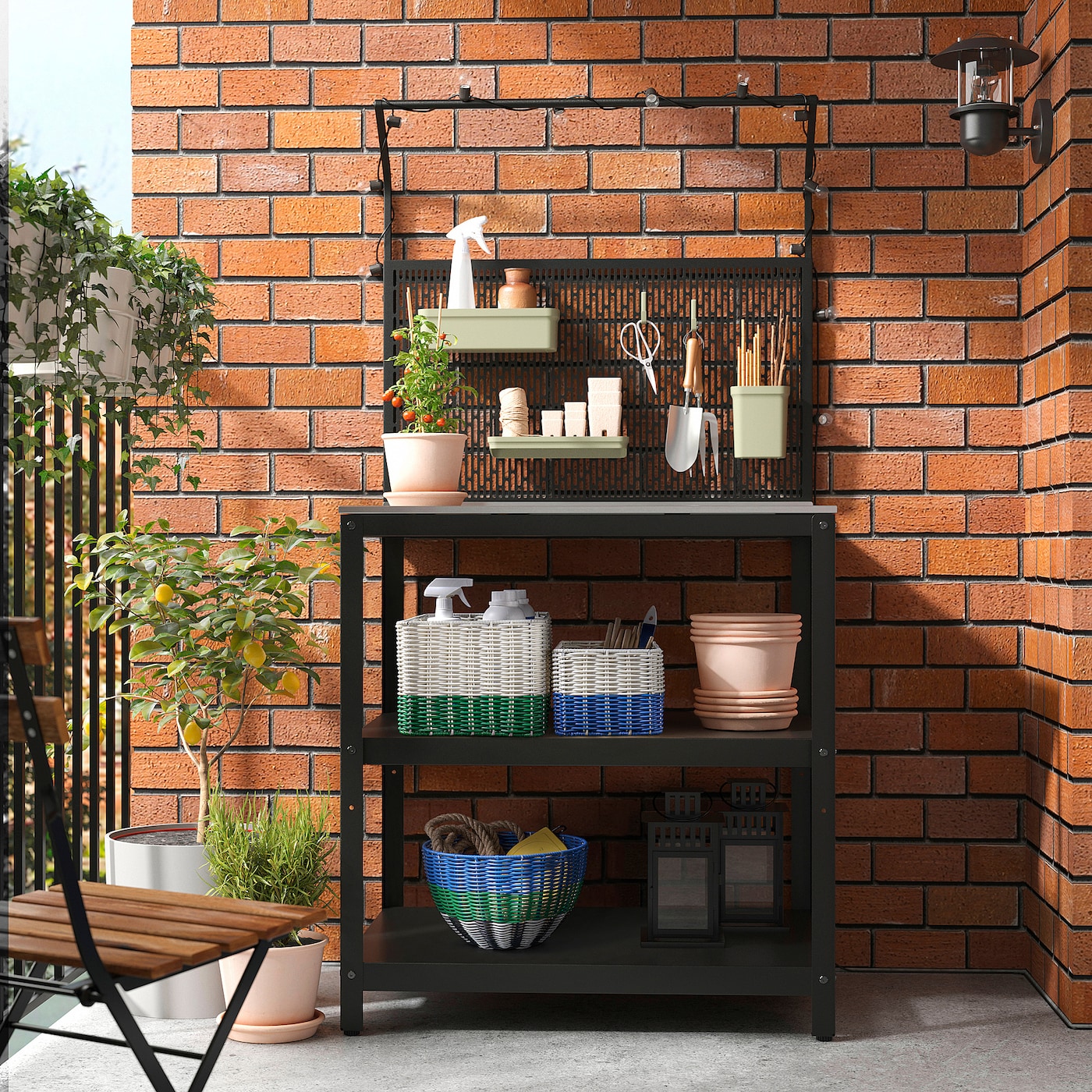 DJURTRÄNARE 尤特纳尔篮筐白色/蓝色- IKEA