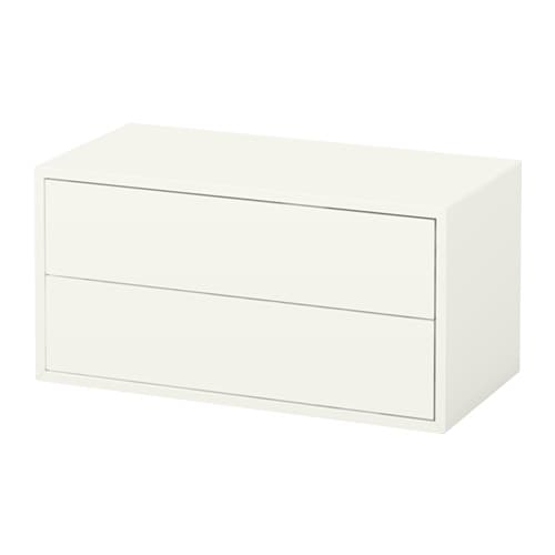 EKET cabinet with 2 drawers white - IKEA