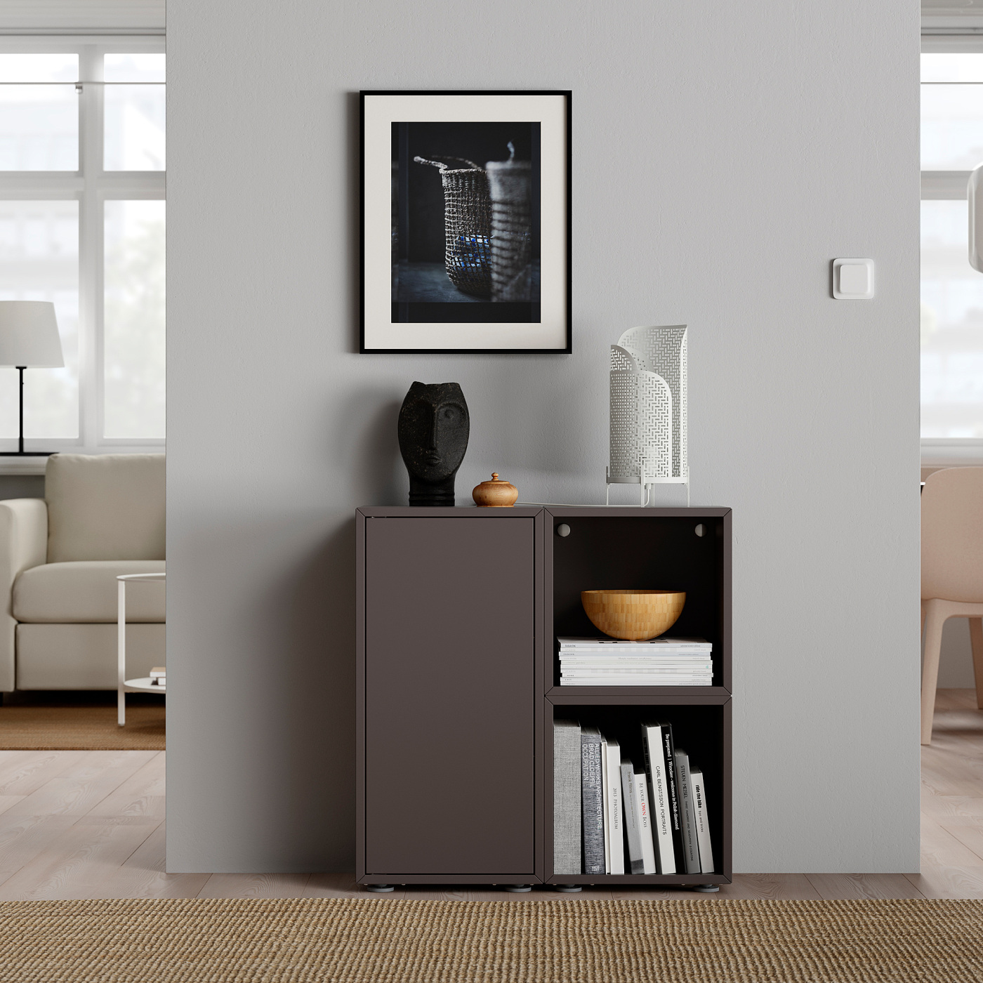 IKEA EKET グレー　北欧　16日までの出品 EKET 伊克特带支脚橱柜组合深灰色- IKEA