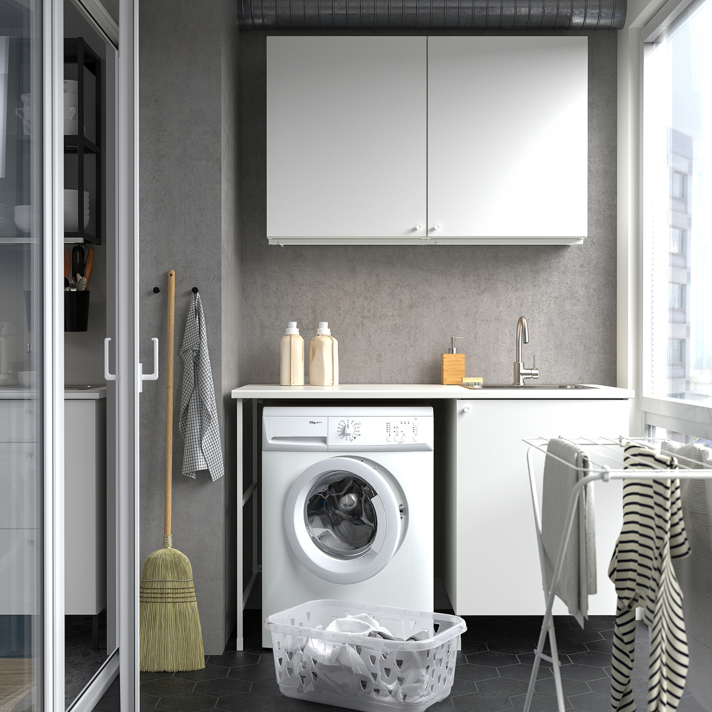 ENHET 安纳特洗衣篮白色- IKEA