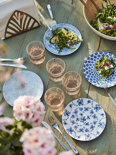 Mimiさん専用✨美品IKEA STUVA GRUNDLIG ホワイトブルー ENTUSIASM side plate patterned/blue - IKEA