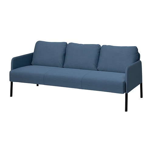 GLOSTAD 2-seat sofa Knisa medium blue - IKEA