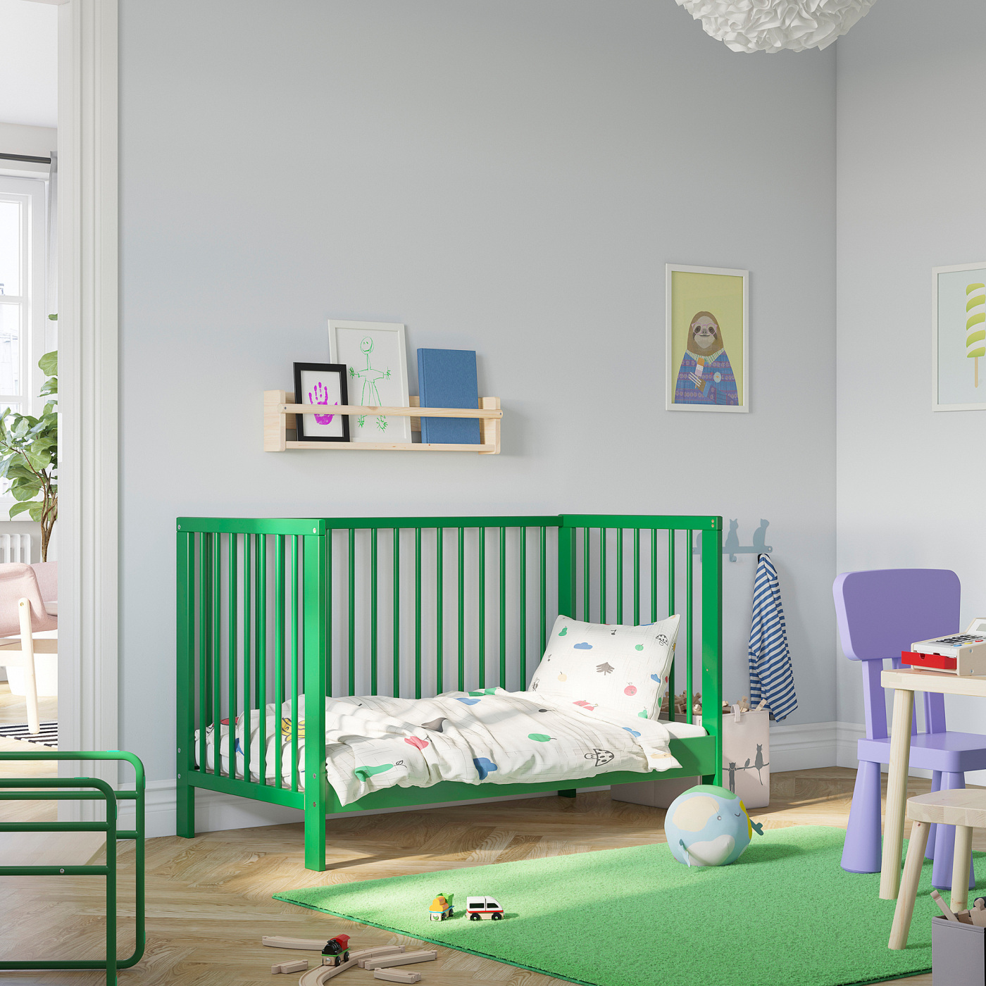 GULLIVER 古利福婴童床绿色- IKEA