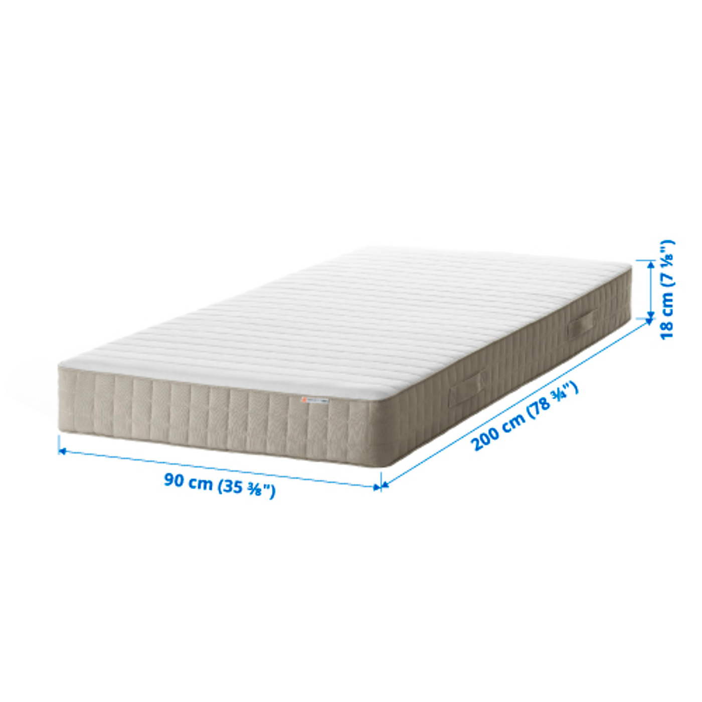 HAFSLO 哈斯洛弹簧床垫中等硬度/米黄色- IKEA