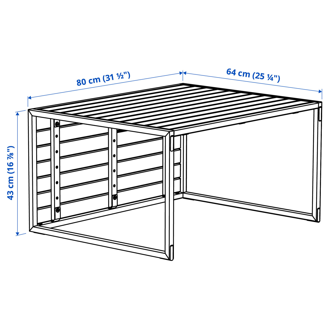 HÅKANSKÄR 霍坎怀茶几户外产品/着浅褐色漆- IKEA
