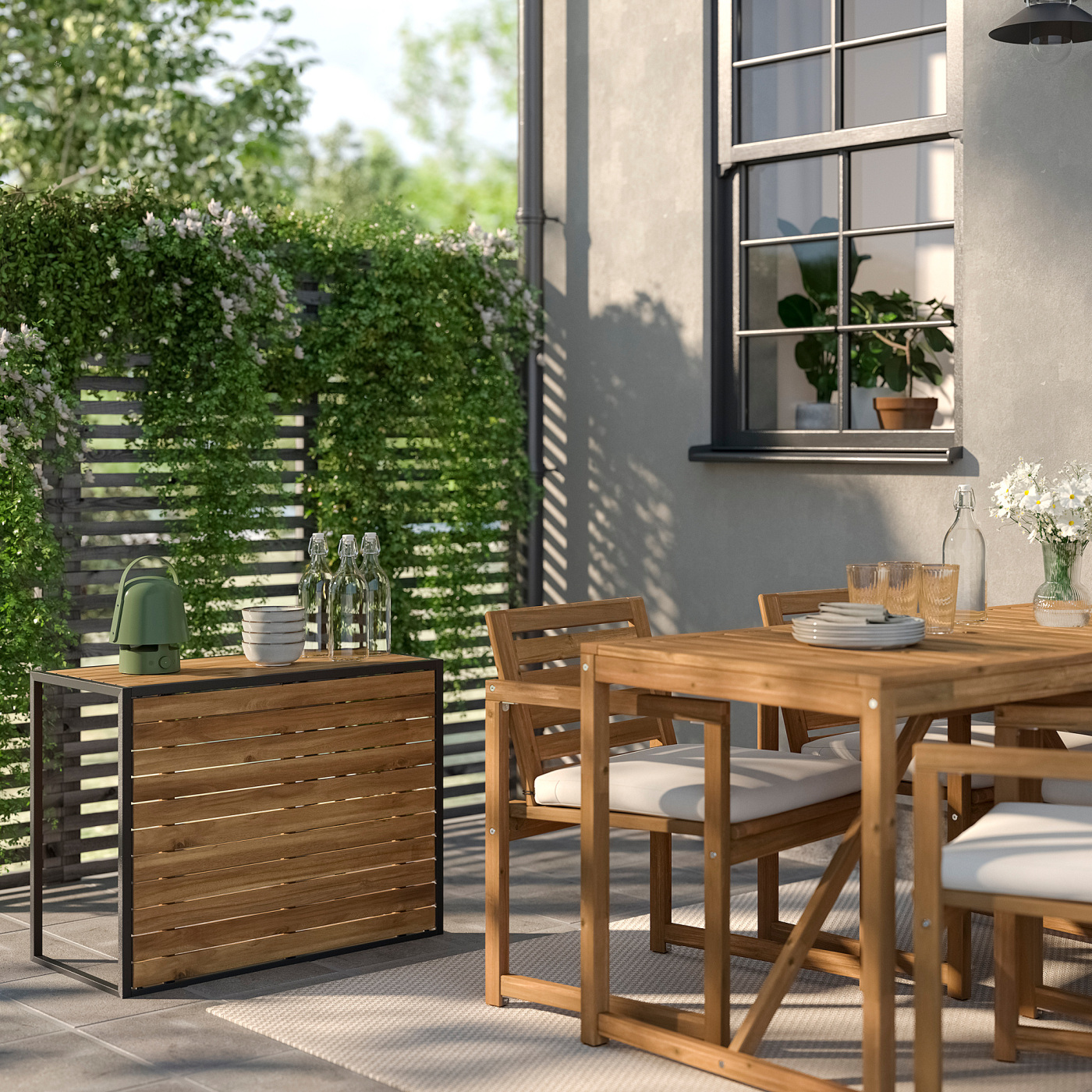 HÅKANSKÄR 霍坎怀茶几户外产品/着浅褐色漆- IKEA