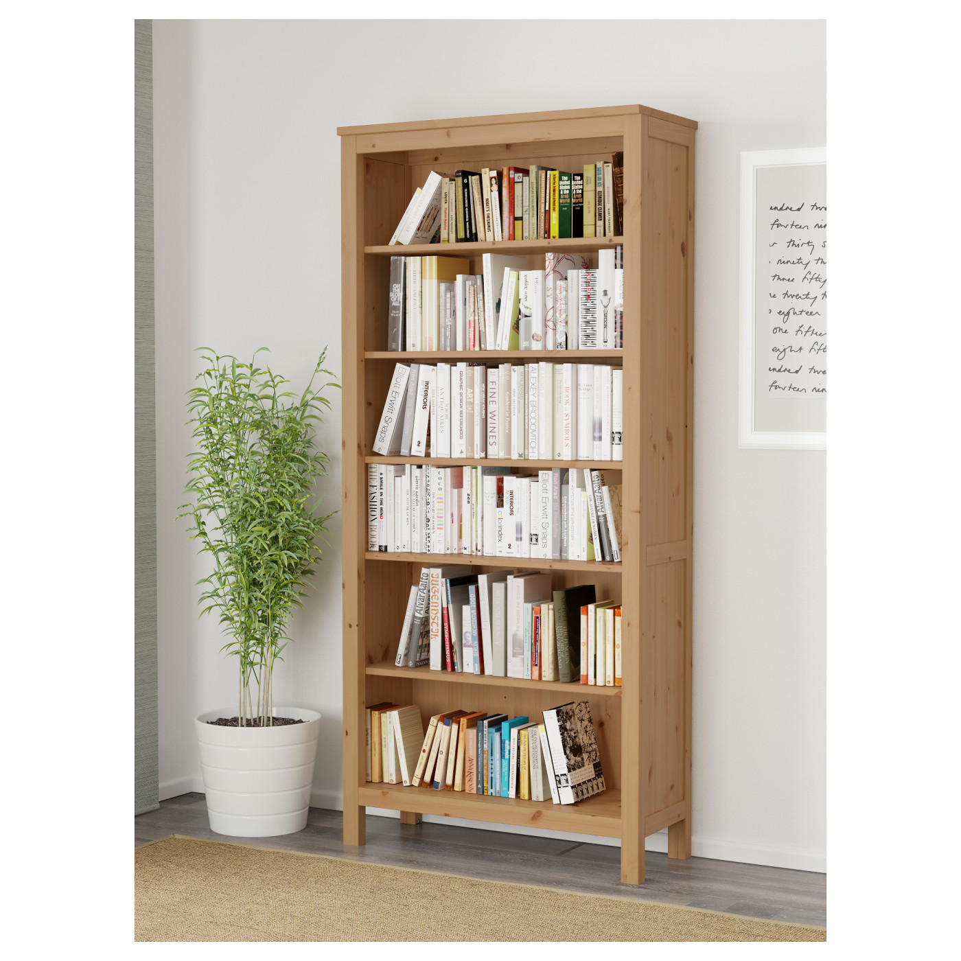 HEMNES 汉尼斯书架浅褐色- IKEA