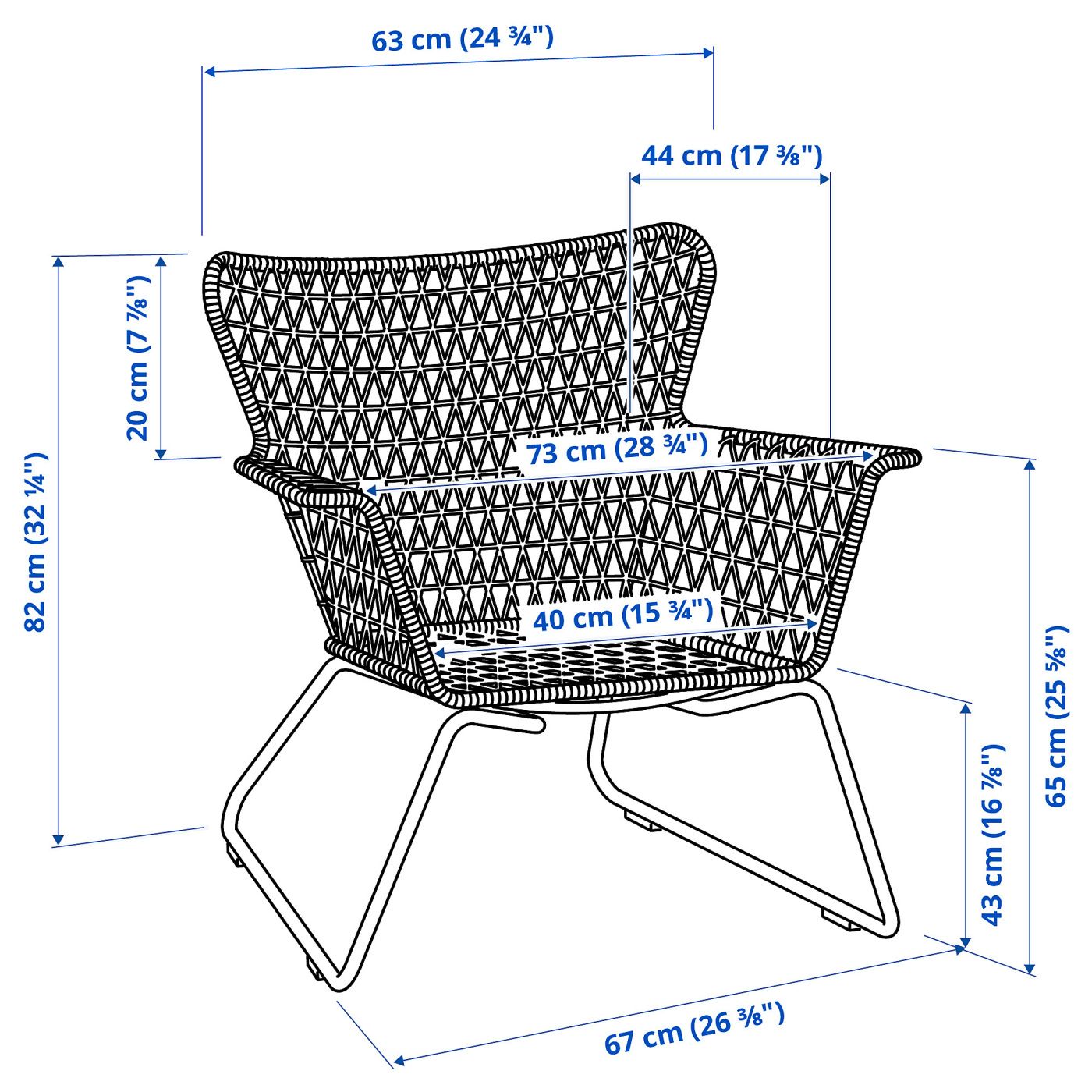 HÖGSTEN 赫斯顿椅子带扶手，户外白色- IKEA