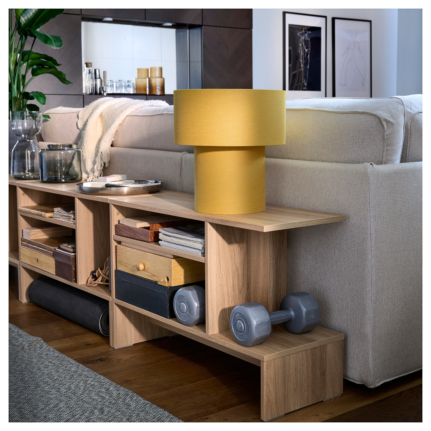 HOLMERUD 霍尔鲁德边桌仿橡木- IKEA
