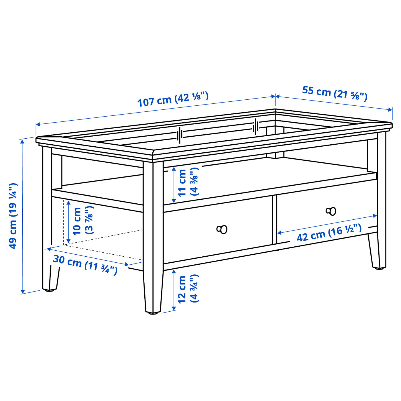 IDANÄS 宜达奈茶几白色- IKEA