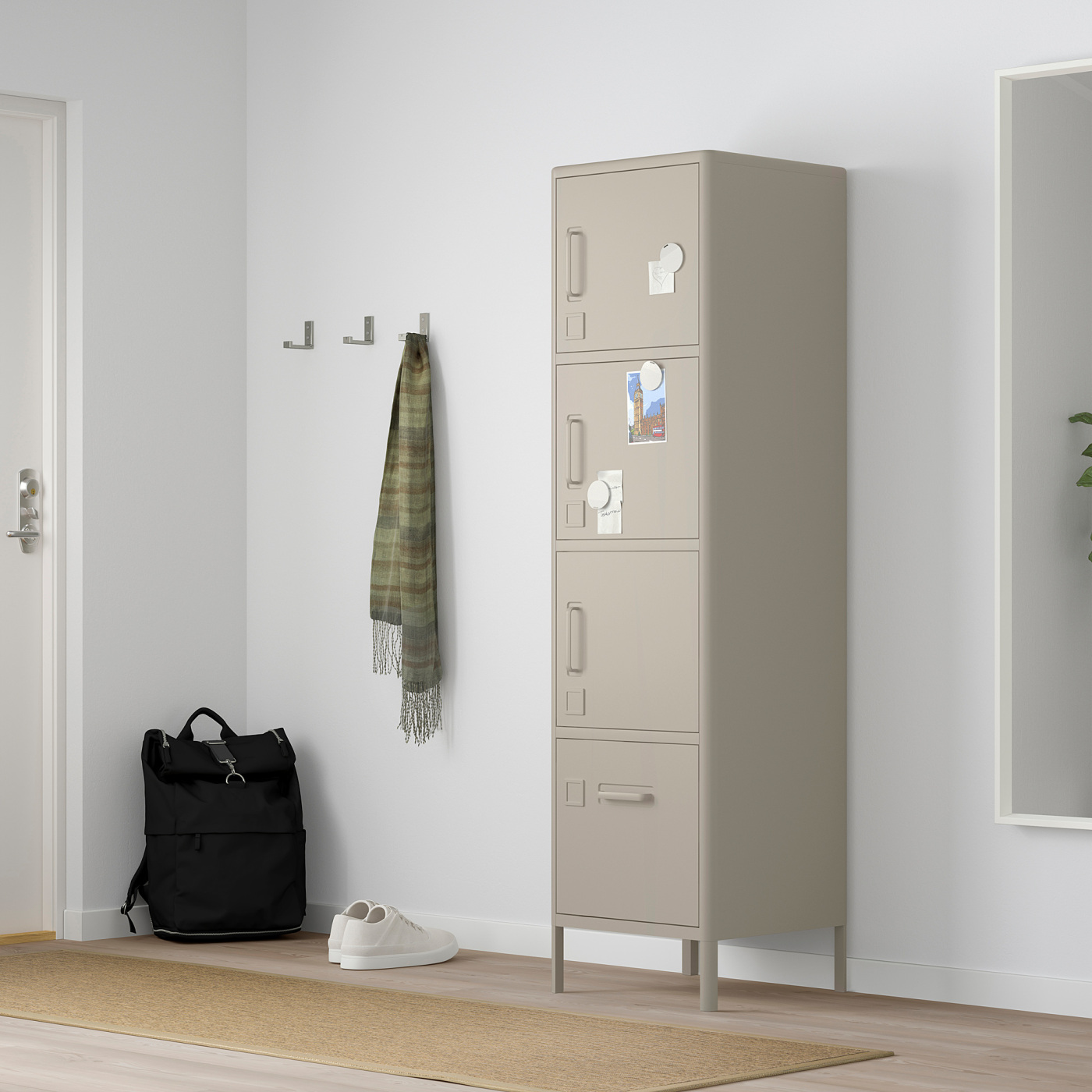IDÅSEN 伊朵森高柜带抽屉/柜门米黄色- IKEA