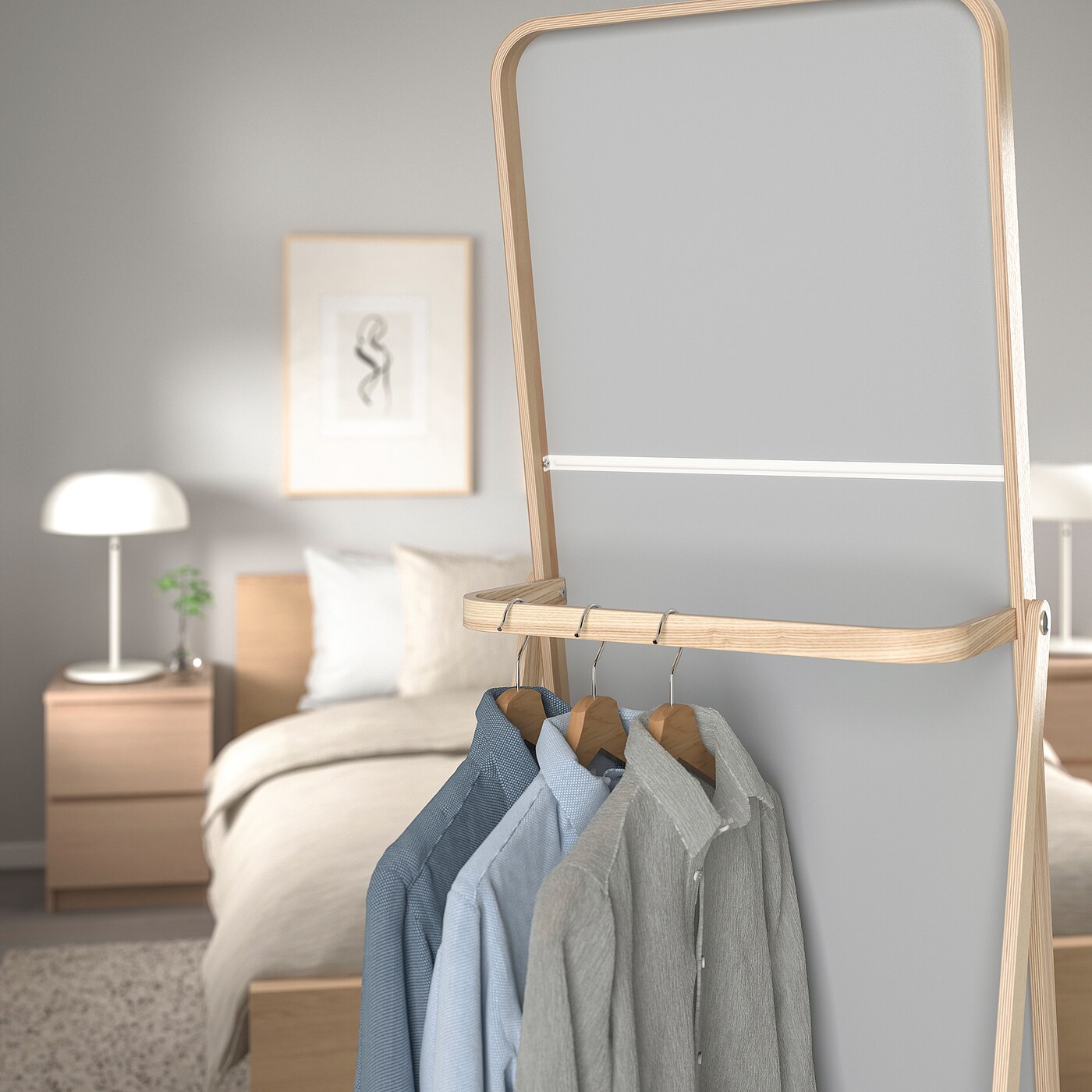 IKORNNES 伊库斯立镜白蜡木- IKEA