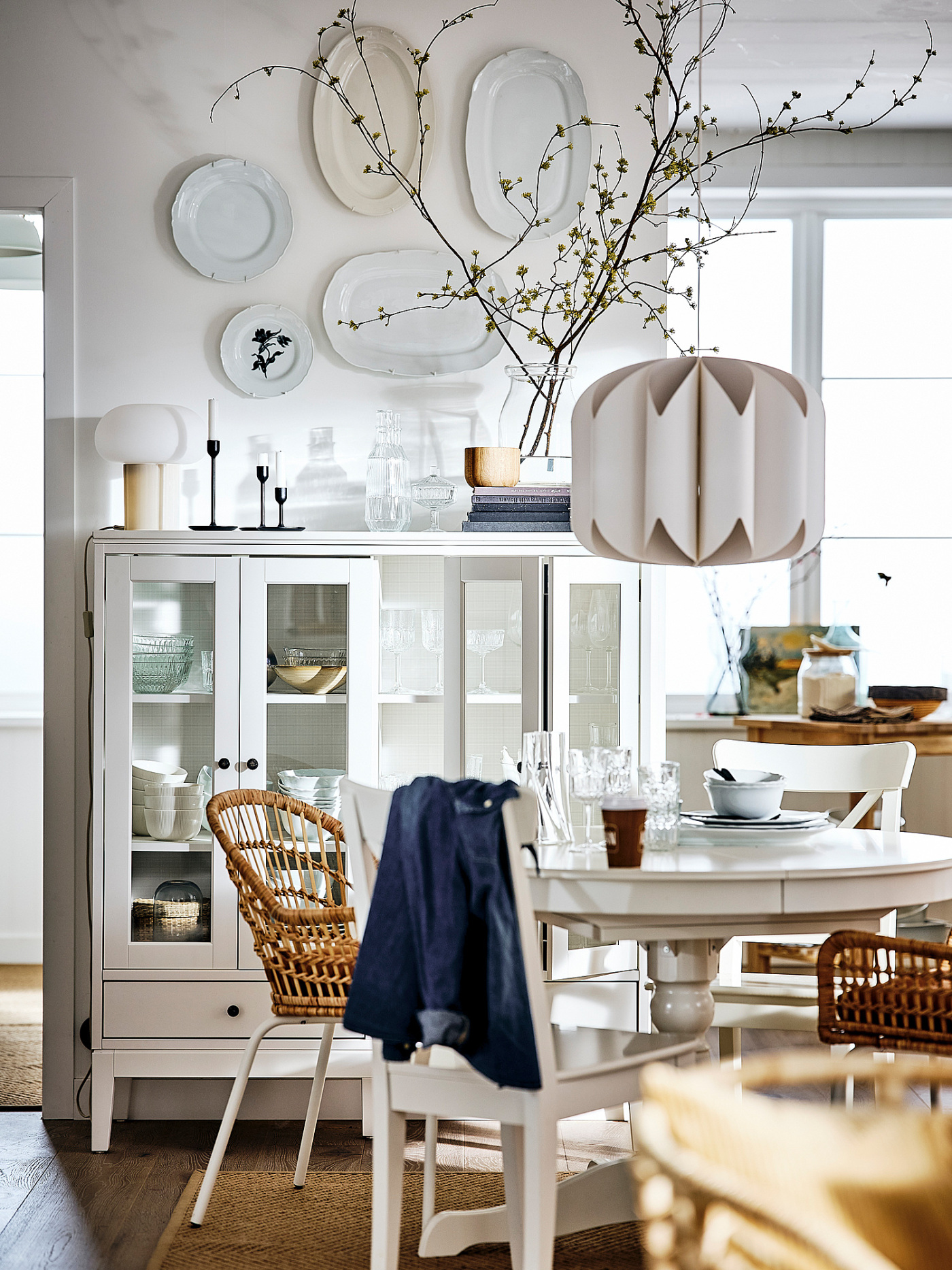 INGATORP 英格托伸缩型餐桌白色- IKEA