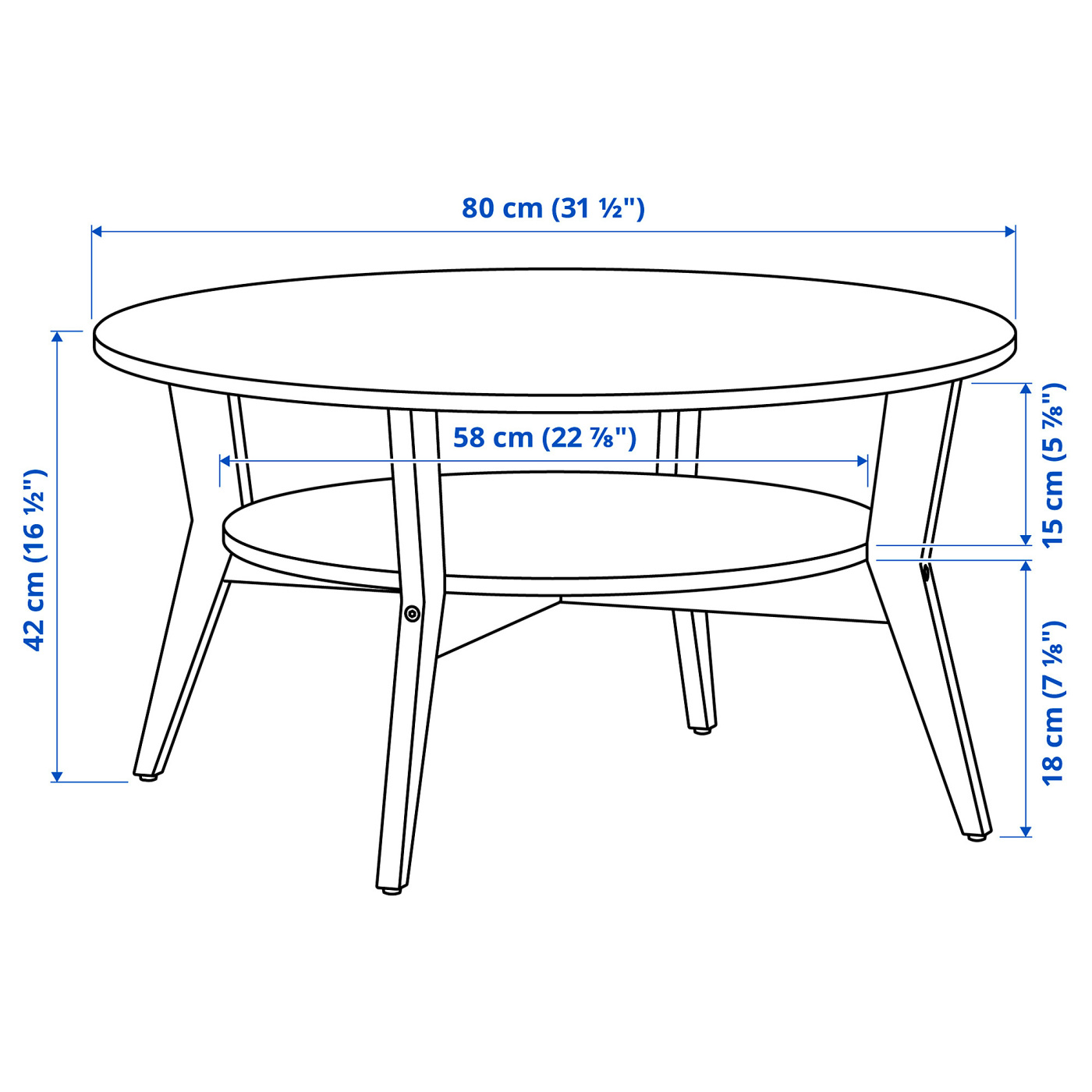 JAKOBSFORS 杰克福斯茶几深褐色着色橡木贴面- IKEA