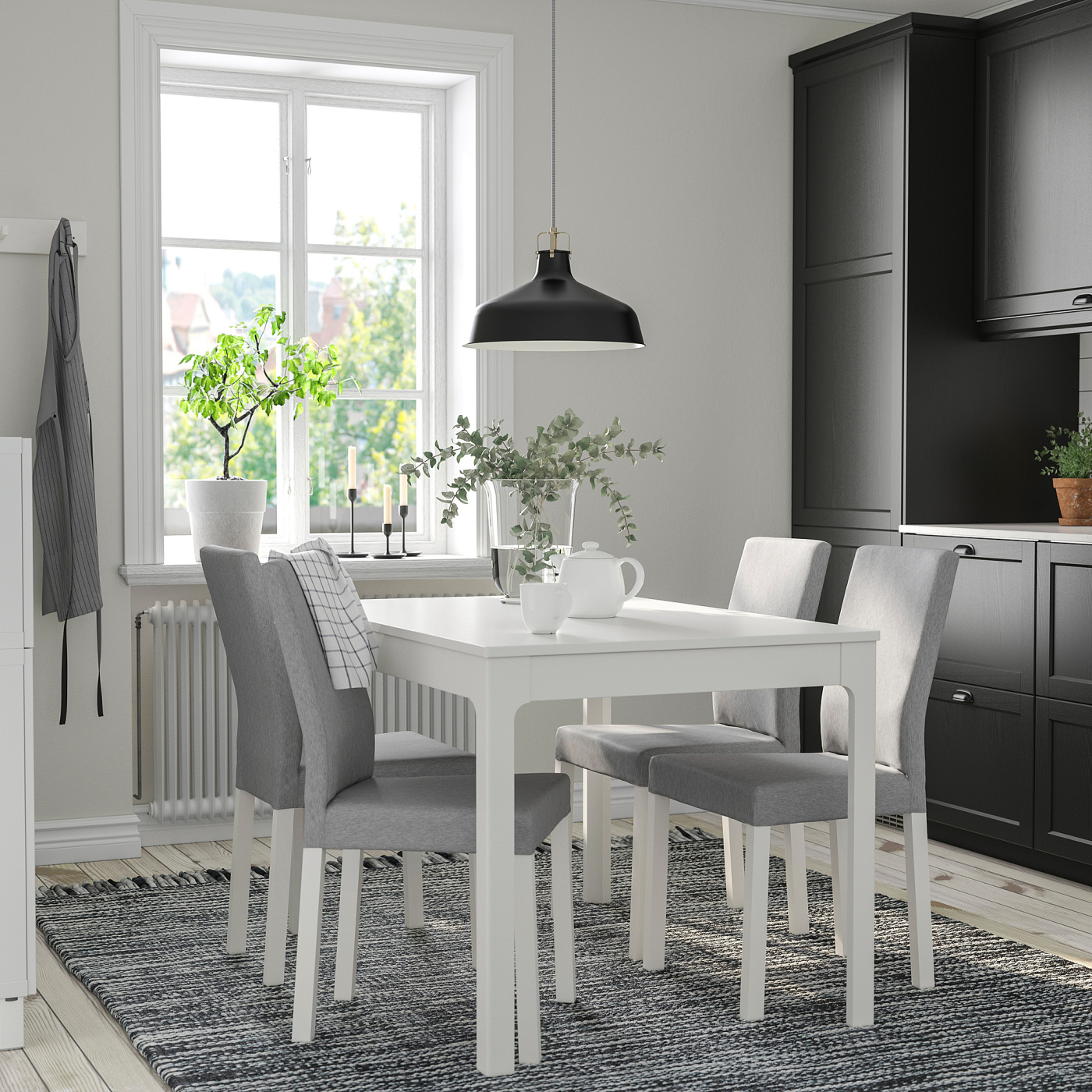KÄTTIL 凯迪尔椅子白色/基尼萨淡灰色- IKEA