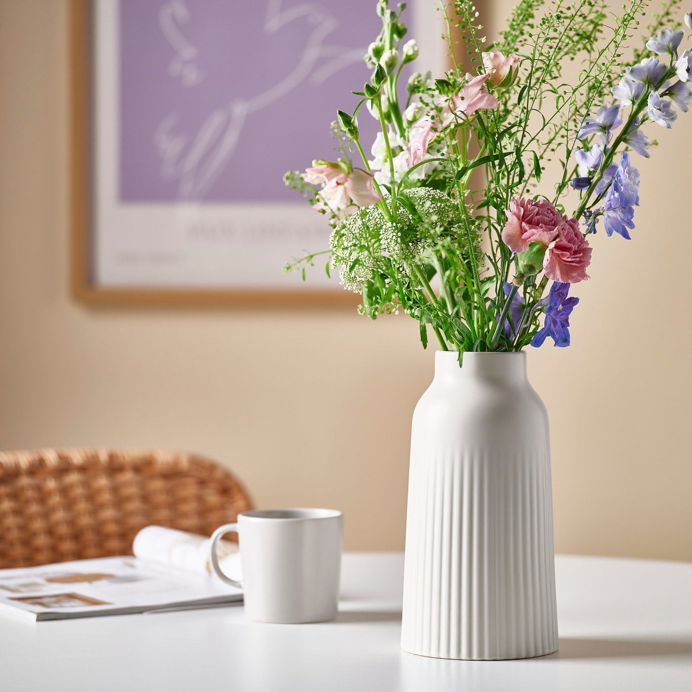 KAPKASTANJ 卡普卡斯坦花瓶灰白- IKEA